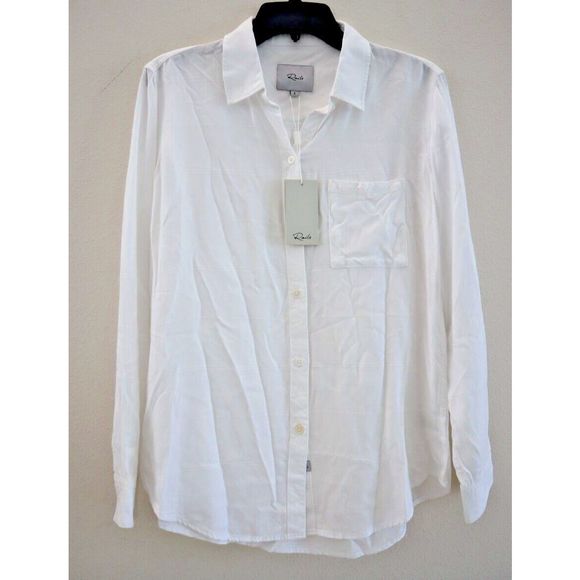 Rails 100-550-1410 Women Sz S Hunter Ivory Check Button Up L/S Shirt $158+ - Picture 1 of 12